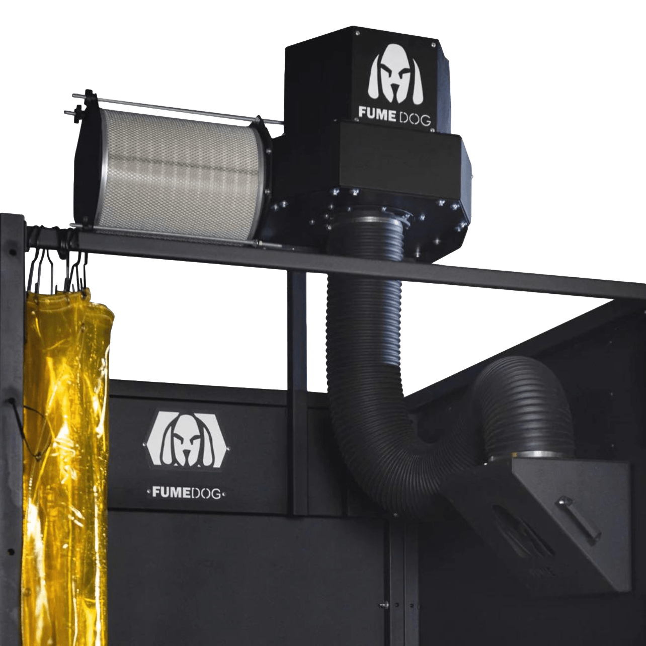 Fume Dog - Magnetic Wall Mount Weld Fume Extractor with Filter - (Bulldog-FILT-FLEX)